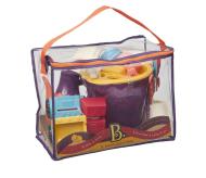 B.Toys: torba z akcesoriami do piasku B. Ready Beach Bag fioletowo - pomarańczowa