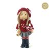 Lullu Dolls: ubranka dla lalek - czapka wełniana z pomponem czerwona