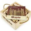 Maple: klocki drewniane w skrzyni 100 sztuk