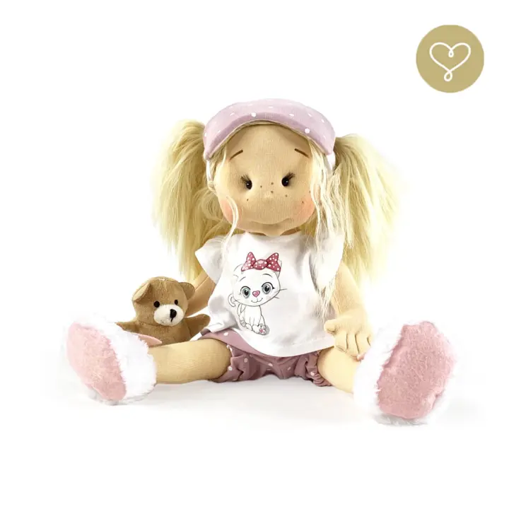 Lullu Dolls: ubranka dla lalek - piżamka Kotek