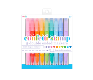 Ooly: flamastry dwustronne ze stempelkami Confetti Stamp